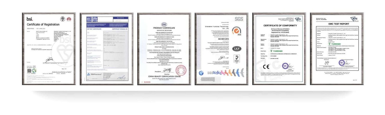 Patentes e Certificados | YUNSHAO Patentes e Certificados | YUNSHAO